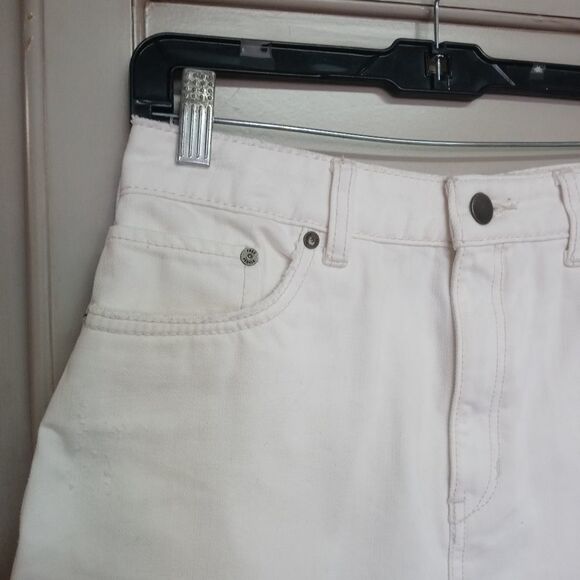 Free People 'Step Up' Denim Mini Skirt in Ivory - Picture 6 of 12